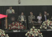 Principal Orlov begins the commencement