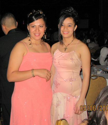 Guadalupe and Jenny enjoy prom