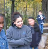 Ingrid enjoys the animals