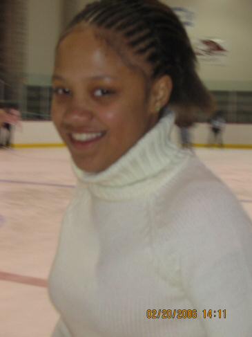 Jenny skates by