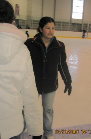 Mayra gets on the ice