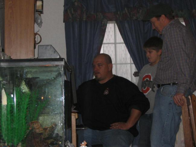 Philip, Tyler and Dad play on the computer