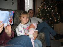 Alyssa with her new baby doll