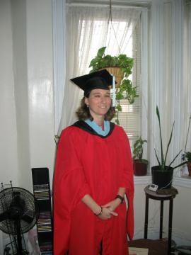 At home before graduation