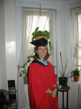 At home before graduation