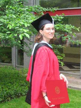 The robe, the degree, and me. :)
