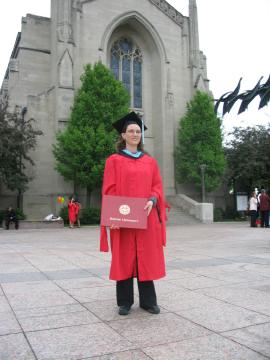 In front of the BU church