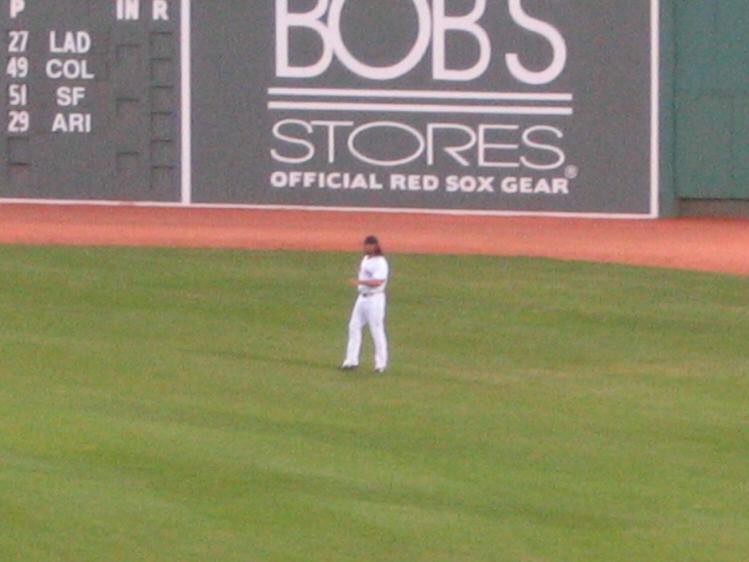 Red Sox' Damon in center field