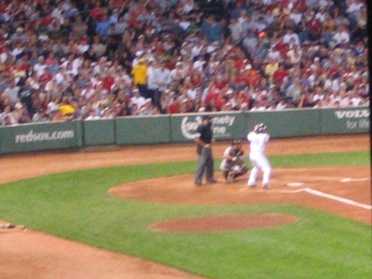 Damon prepares to hit