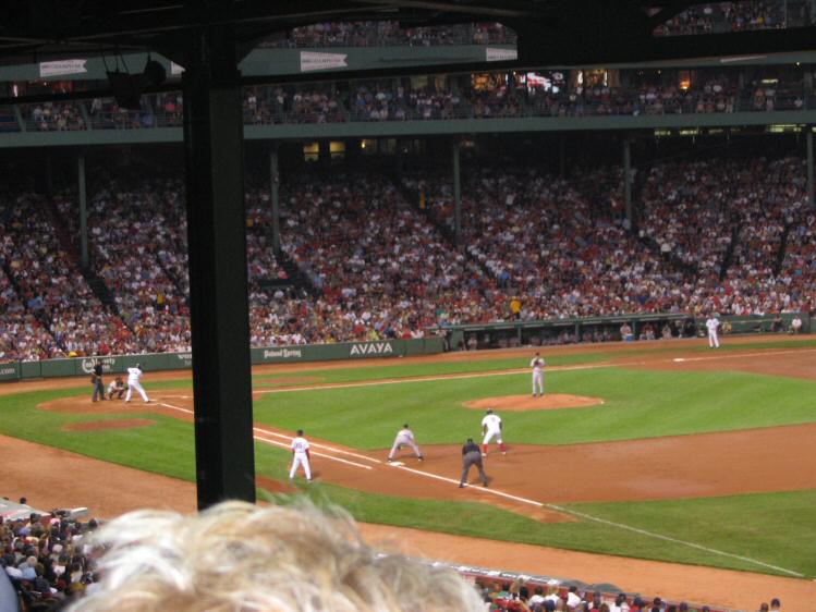 Manny is batting with 1 on base