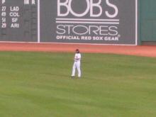 Red Sox' Damon in center field