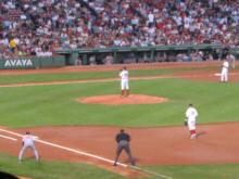 Red Sox pitch agains the Orioles