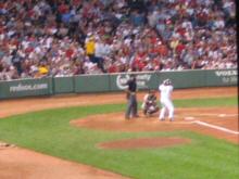 Damon prepares to hit