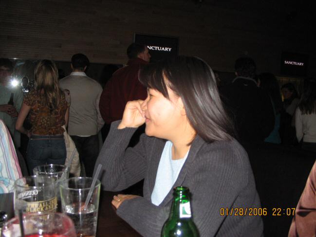 Monica enjoys the music