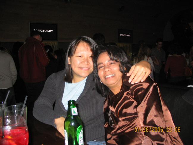 Monica and Itza smile for the camera